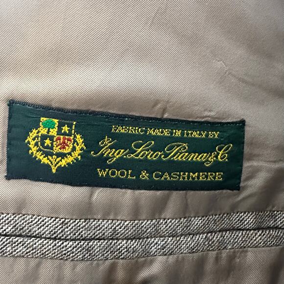 Loro Piana Wool & Cashmere Blazer Tan Brown Men's Size 48 R - Picture 3 of 7